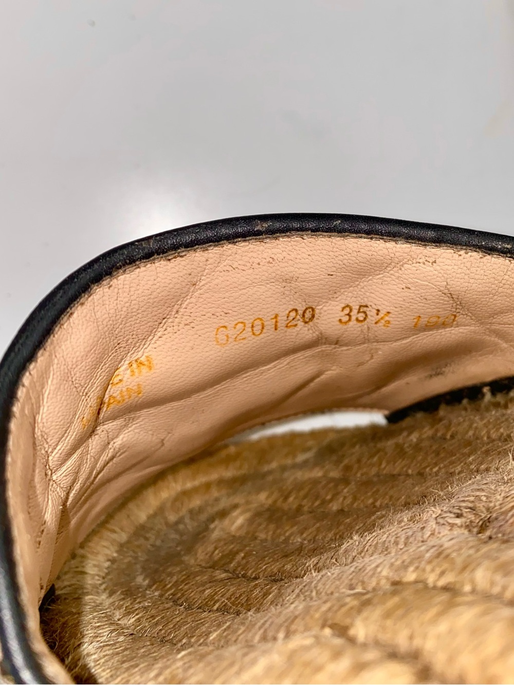 Authentic Gucci Beige Monogram Slide Espadrille with Gold GG - Picture 12 of 15